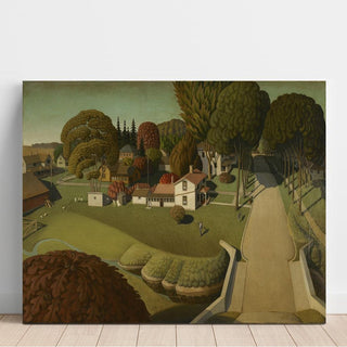 The Birthplace of Herbert Hoover, West Branch, Iowa - Grant Wood | Reproduction Tableau Décoration murale affiche copie