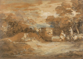 Thomas Gainsborough - Mountain Landscape with Figures Sheep and Fountain.webp