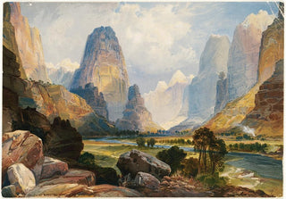 Thomas Moran - Valley of Babbling Waters Southern Utah.webp