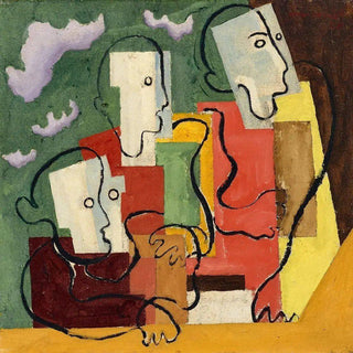 Trois personnages - Louis Marcoussis | Reproduction Tableau Décoration murale affiche copie