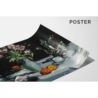 Tulipes et cafetière - Samuel John Peploe | Reproduction Tableau Décoration murale affiche copie