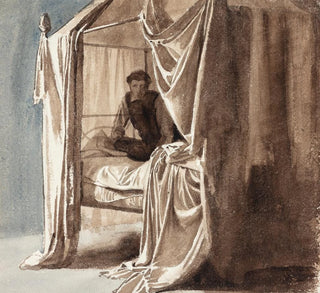 Une scène avec ombre, étude pour l'image Niels Ebbesen et le Comte Gert exposée en 1868 - Carl Bloch