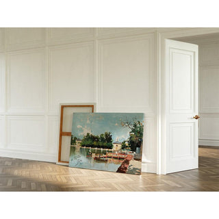 Vue du débarcadère dans les jardins du Retiro, Madrid - Joaquín Sorolla | Reproduction Tableau Décoration murale affiche copie