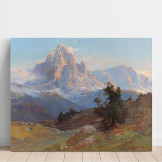 Vue du mont Sassolungo - Edward Theodore Compton | Reproduction Tableau Décoration murale affiche copie
