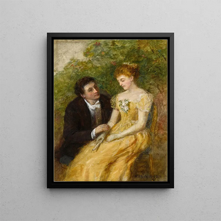 William Powell Frith - A Study for In the Conservatory A Critical Moment.webp