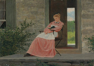 Winslow Homer - Girl Reading On A Stone Porch.webp