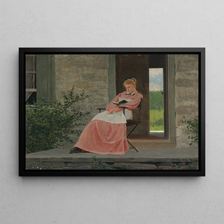 Winslow Homer - Girl Reading On A Stone Porch.webp