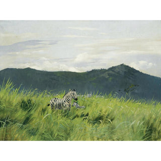 Zèbre dans la steppe - Wilhelm Kuhnert | Reproduction Tableau Décoration murale affiche copie