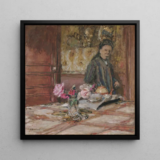 Reproduktion | Madame Vuillard im Haube in der Closerie des Gents - Édouard Vuillard