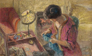 douard Vuillard - Le Petit Salon Madame Hessel La Table Ouvrage.webp