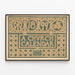 Vintage-Dekorationsposter A Kirchenkalender 1899 — gerahmtes Bild an der Wand