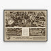Historisches Wandbild aus dem Jahr 1942: Britische Bombenangriffe auf Köln - Dekoratives Wandposter — gerahmtes Bild an der Wand