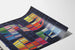 Dekoratives Poster zur 25. Buchwoche 1960 - Vintage Poster bunte Bibliothek