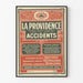 Plakat La Providence Versicherung Unfall Paris 1910