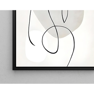 Black and white decorative design panel - Feminine essence