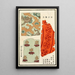 Chinesische Drucke Gemälde pl87 - A F Stoddard Company — gerahmtes Bild an der Wand