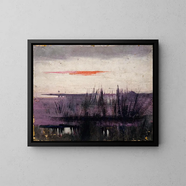 L'étude du ciel simulé par des flamants roses für das Buch über die Färbung im Tierreich - Abbott Handerson Thayer — gerahmtes Bild an der Wand