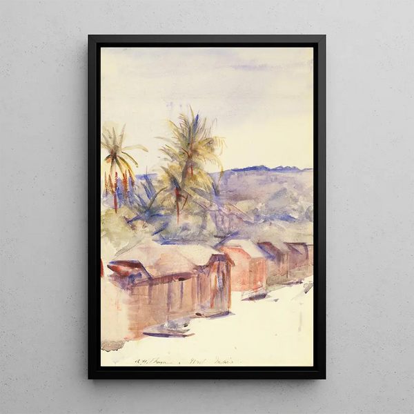 Reproduktion des Gemäldes Rue de village à la Dominique - Abbott Handerson Thayer