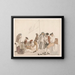 Gesellschaft an Bord des Schiffes l'Heureuse Marianne - Abraham Louis Rodolphe Ducros — gerahmtes Bild an der Wand
