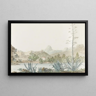 AbrahamLouisRodolphe Ducros - Gezicht op de rivier Platani en Agrigento in Palermo.webp