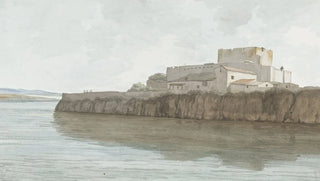 AbrahamLouisRodolphe Ducros - Gezicht op kasteel van Brucoli La Bruca.webp