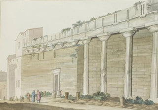 AbrahamLouisRodolphe Ducros - Gezicht op oude Minerva tempel op eiland Syracuse.webp
