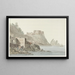 Felsen und Stadt von Scilla in der Region Kalabrien an der Ostküste - Abraham Louis Rodolphe Ducros — gerahmtes Bild an der Wand