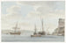 Pavillon du Jardin du Grand Maître dominant le port avec des galères à Malte - Abraham Louis Rodolphe Ducros — Ansicht des Kunstwerks