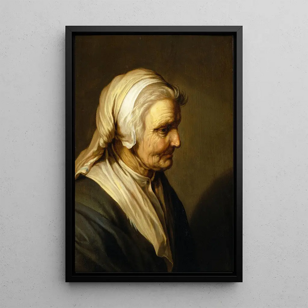 Alte Frau - Abraham Bloemaert — gerahmtes Bild an der Wand