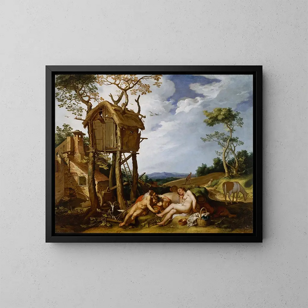 Parabel des Weizens und der Unkraut - Abraham Bloemaert — gerahmtes Bild an der Wand