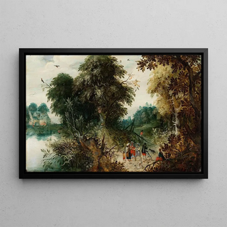 Abraham Govaerts - Forest View with Travellers.webp