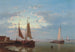 Bateaux de pêche amarrés dans un port calme - Abraham Hulk — Ansicht des Kunstwerks