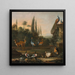 Landschaft mit Hirschen und exotischen Vögeln - Abraham Jansz Begeyn — gerahmtes Bild an der Wand