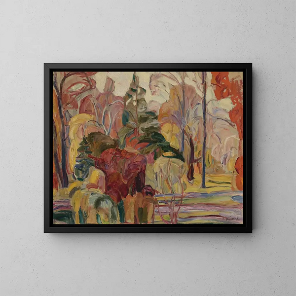 Herbstszene - Abraham Manievich — gerahmtes Bild an der Wand