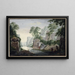 Ruinen alter Gräber in einer Flusslandschaft - Abraham Rademaker — gerahmtes Bild an der Wand