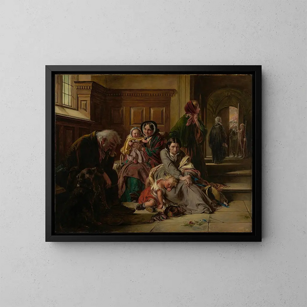 Warten auf das Urteil - Abraham Solomon — gerahmtes Bild an der Wand