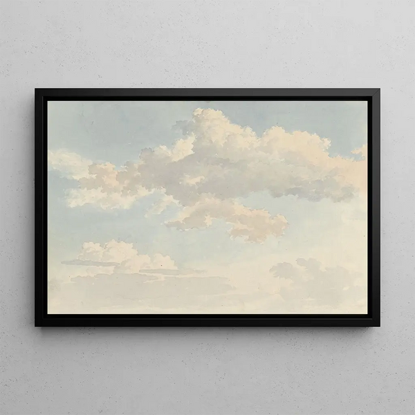 Wolken gegen blauen Himmel - Abraham Teerlink — gerahmtes Bild an der Wand