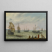 Küstenlandschaft mit holländischen Schiffen bei unruhiger See - Abraham Willaerts — gerahmtes Bild an der Wand