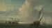 Meeresansicht mit einem Hafen im Hintergrund - Abraham de Verwer — Ansicht des Kunstwerks