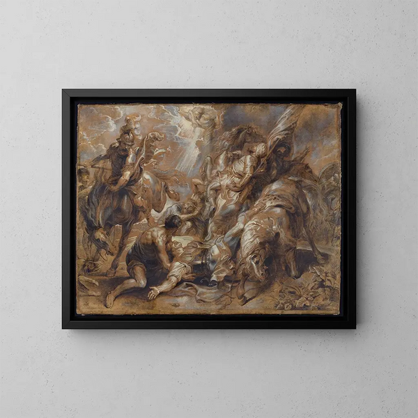 Die Bekehrung des heiligen Paulus - Abraham van Diepenbeeck — gerahmtes Bild an der Wand