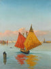 Ansicht durch die Lagune von Venedig - Achille Vertunni — Ansicht des Kunstwerks