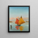 Ansicht durch die Lagune von Venedig - Achille Vertunni — gerahmtes Bild an der Wand