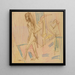 Akt weiblich stehend auf Teppich - Ernst Ludwig Kirchner — gerahmtes Bild an der Wand