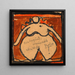 Akt weiblich ppiger - Egon Schiele — gerahmtes Bild an der Wand
