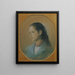 Dame mit einer Korallenkette - Adalbert Franz Seligmann — gerahmtes Bild an der Wand