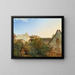 Blick auf die Vorstadthäuser von Wien, Beatrixgasse - Adalbert Stifter — gerahmtes Bild an der Wand