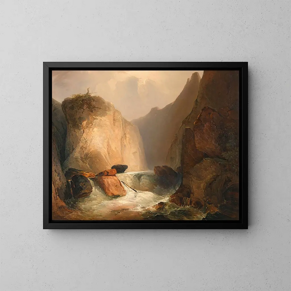 Feier auf der Moldau bei Hohenfurt - Adalbert Stifter — gerahmtes Bild an der Wand