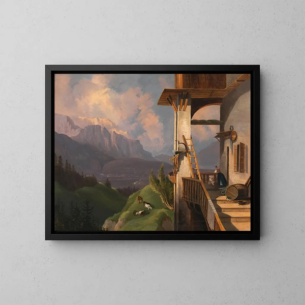 Innsbruck und die Nordkette - Adalbert Stifter — gerahmtes Bild an der Wand