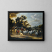 Halte de carrosse près d'un bois - Adam Frans van der Meulen — gerahmtes Bild an der Wand