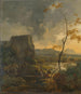 Italienisches Landschaftsgemälde mit altem Tempietto - Adam Pynacker — Ansicht des Kunstwerks